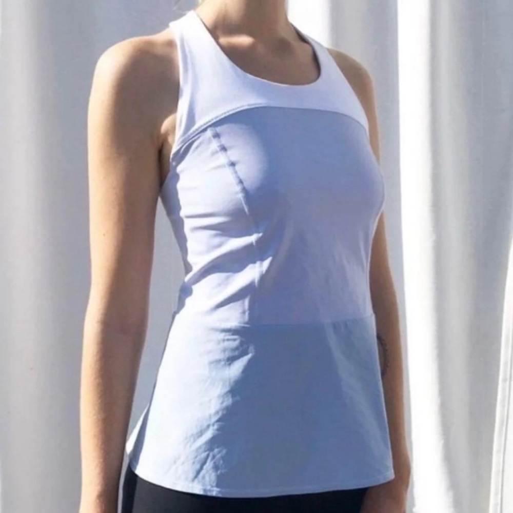 Lululemon Peplum Tank Cool Breeze Size 4? RARE